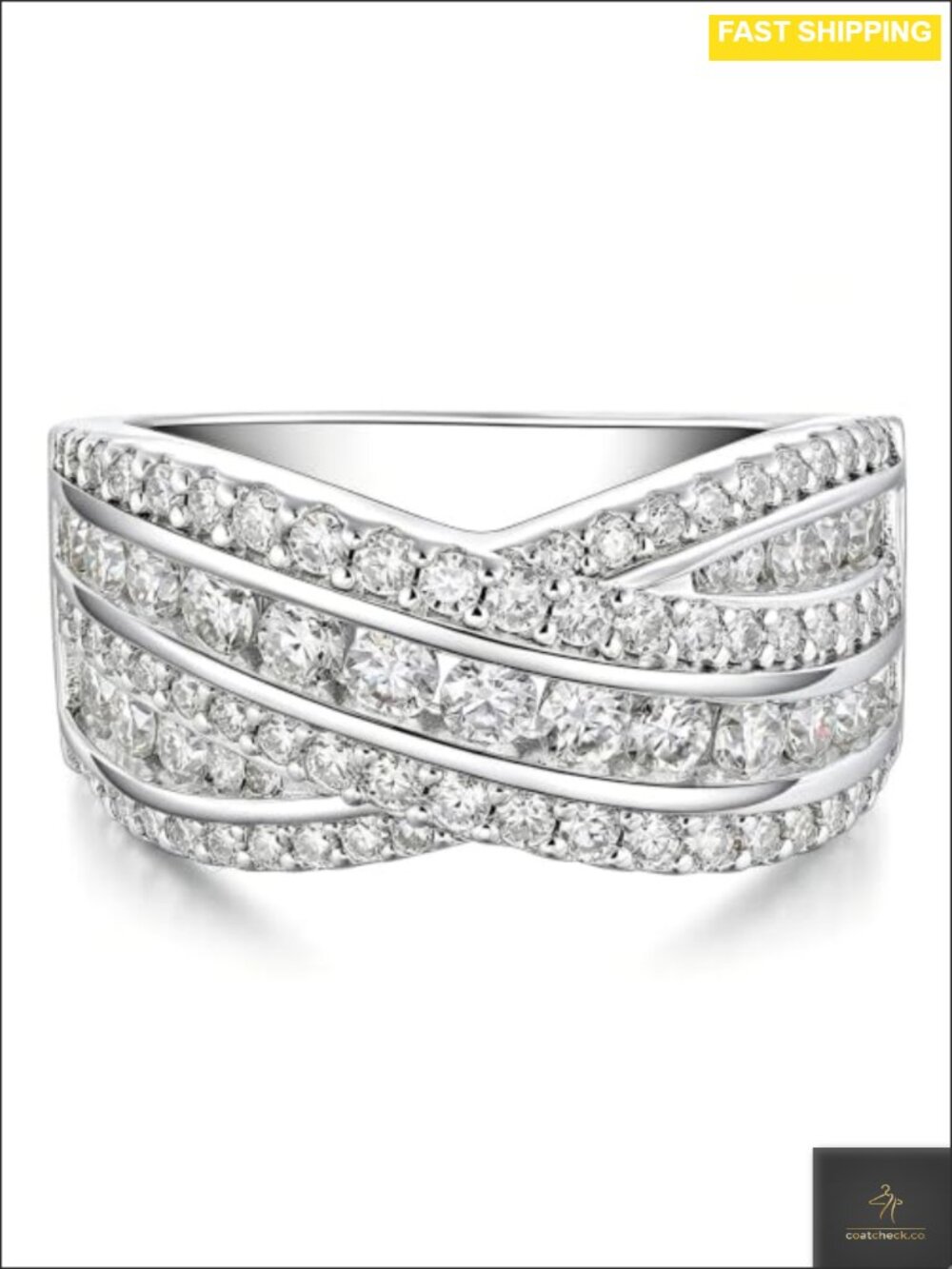Sterling Silver Moissanite Wedding Band Ring Women Anniversary